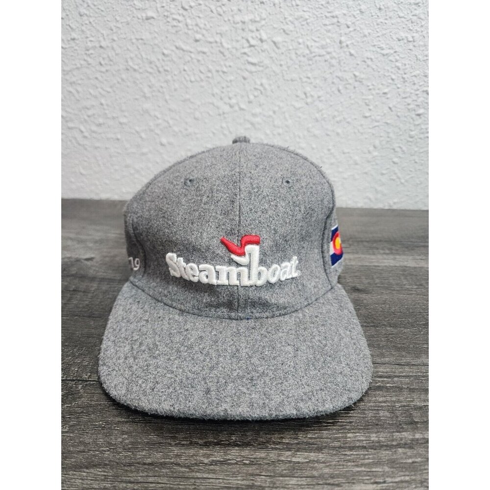 Steamboat Hat Cap Wool Strap back Embroidery “